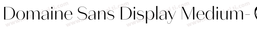 Domaine Sans Display Medium字体转换